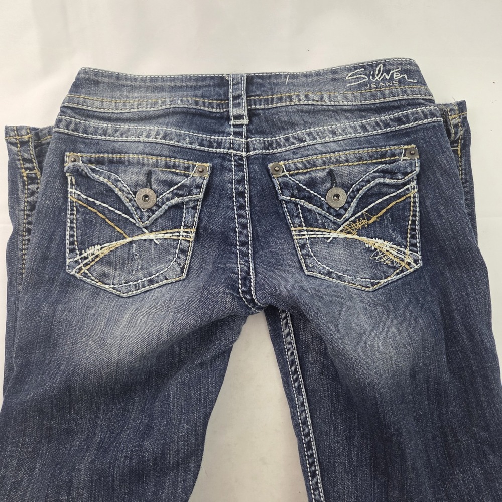 Silver Jeans McKenzie Bootcut Jeans Womens 26 Medium Wash Mid Rise Y2K Cowgirl